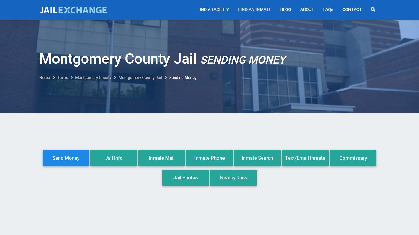 Montgomery County Jail How to Send Inmate Money | Conroe,